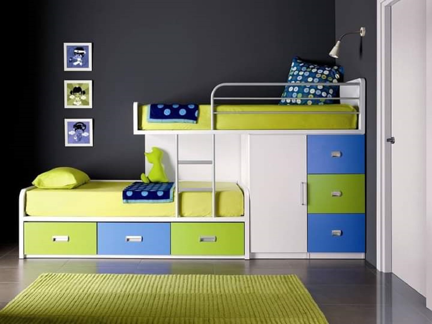 Multi Color Double Bunk Bed