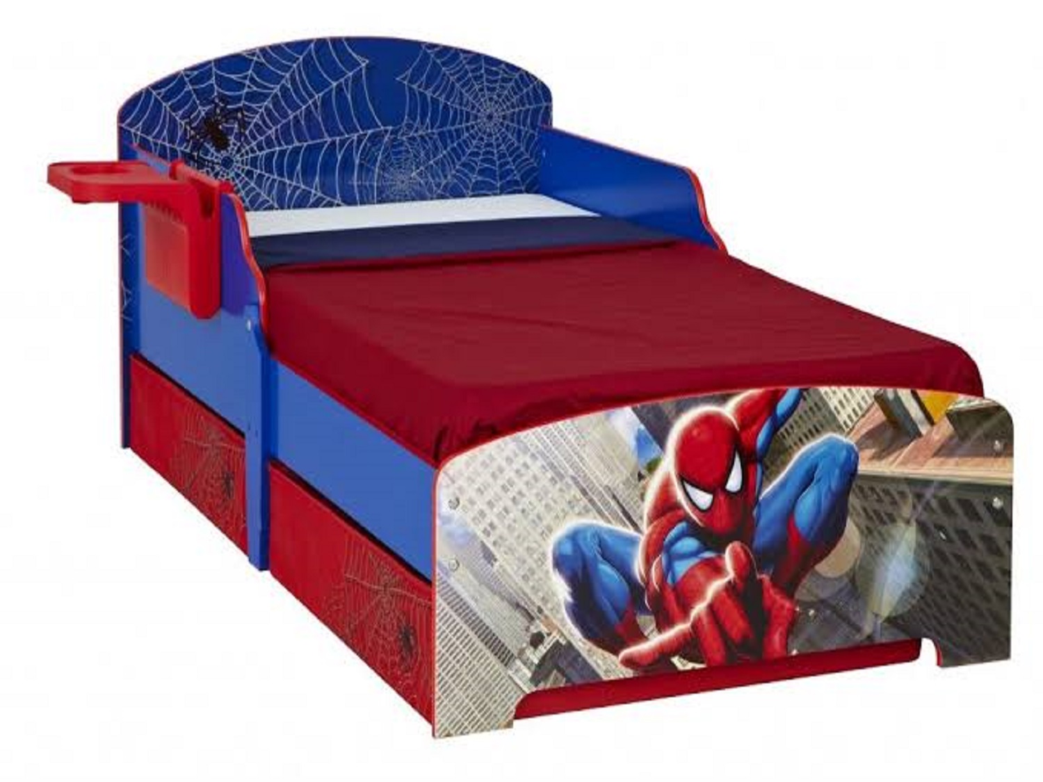 SpiderMan Themed Bed 2 Pullout Draws