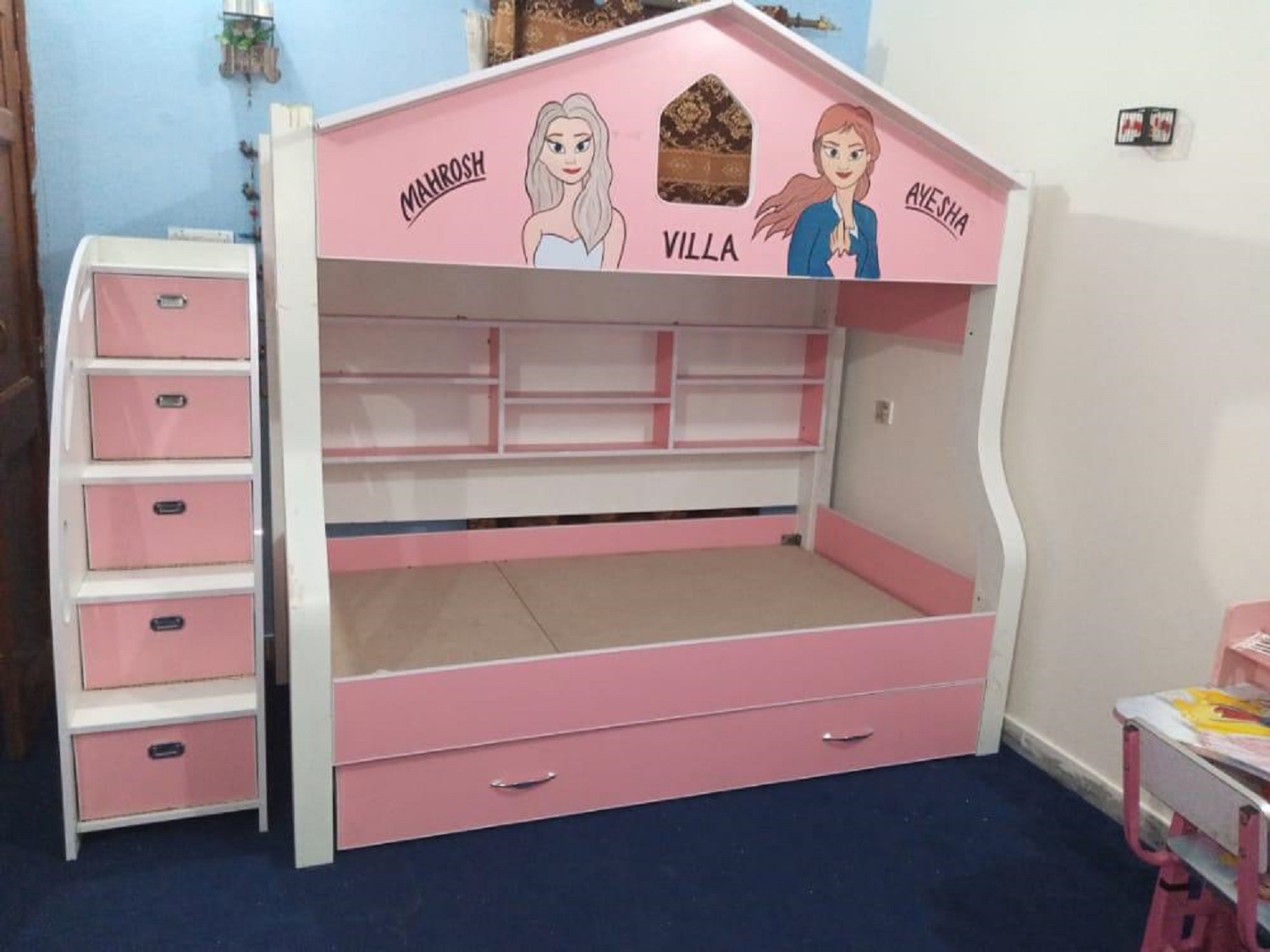 Villa Themed Baby Girls Bunk Bed