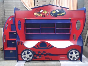 Car Hut Front Triple Bed