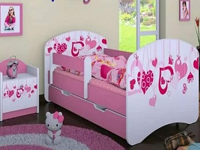 Girls Trundle Bed Side And Table